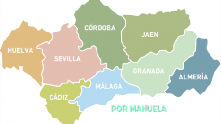 Las provincias de andalucía, por Manuela
